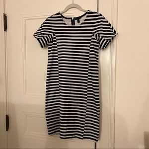 Jcrew XXS navy/white striped dress